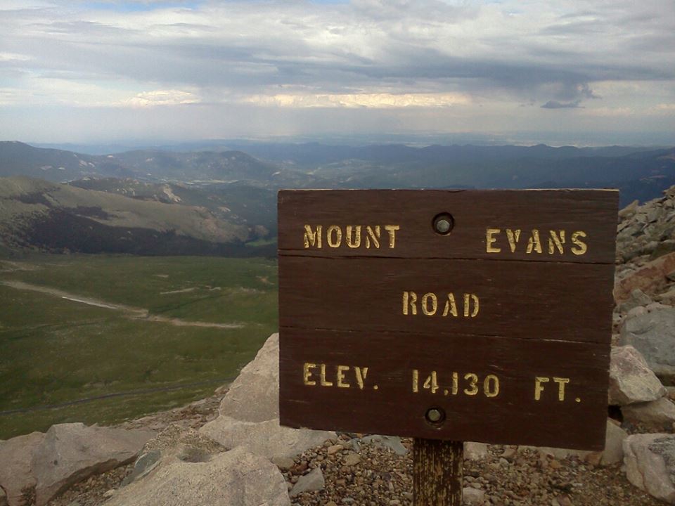 Mount Evans Road Elevation Sign